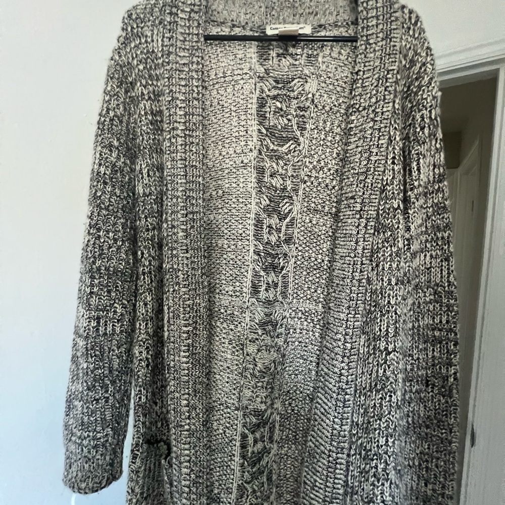 Cotton Emporium cable knit cardigan size S